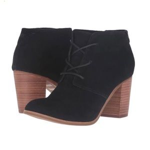 Toms Shoes - Toms Lunata Black Suede Lace Up Bootie Toms Shoes - Toms Lunata Black Suede Lace Up Bootie